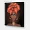 Designart - African American Woman with Turban V - Modern Canvas Wall Art Print